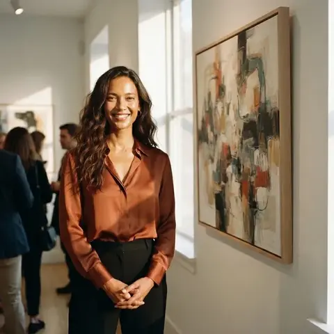At her own gallery show