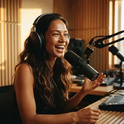 Recording a podcast